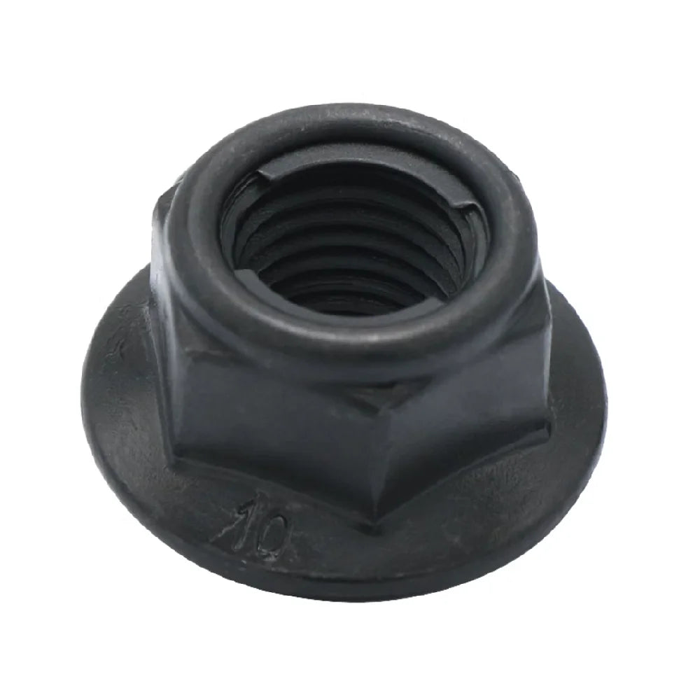 1-10pcs GB6187 Plating Zinc 10 class Prevailing Torque Type All Metal Insert Hexagon Lock Nut With Flange Hex Self Locking