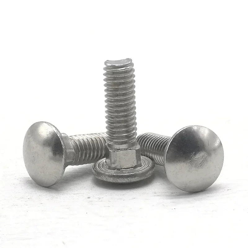 1-10pcs M3 M4 M5 M6 M8 M10 M12 DIN603 304 stainless steel Carriage Screws Carriage Bolts Shelf Screws Computer Desk Accessories