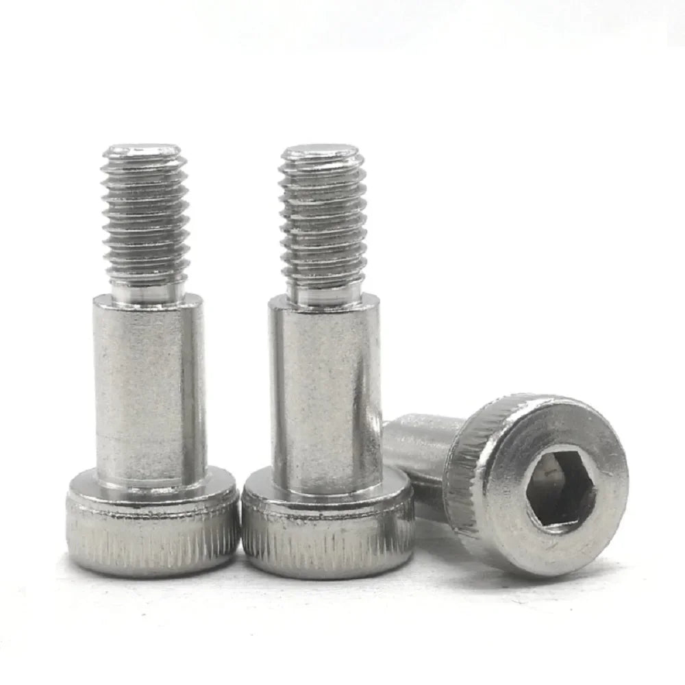 1/5pcs M2M2.5M3M4M5M6M8M10M12 304 A2 Stainless Steel Hex Hexagon Socket Cap Head Shoulder Roller Bearing Screw Bolt High Tensile