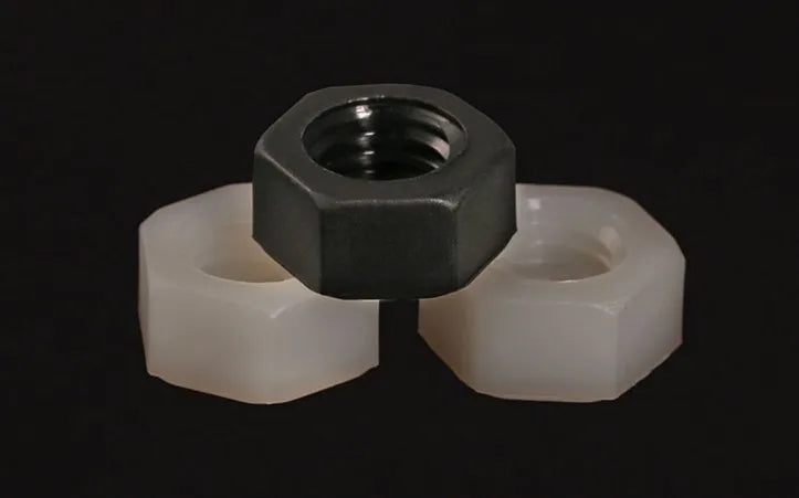 1000PCS DIN934 M2 M2.5 M3 M4 M5 M6 M8 White Or Black nylon plastic hex nut
