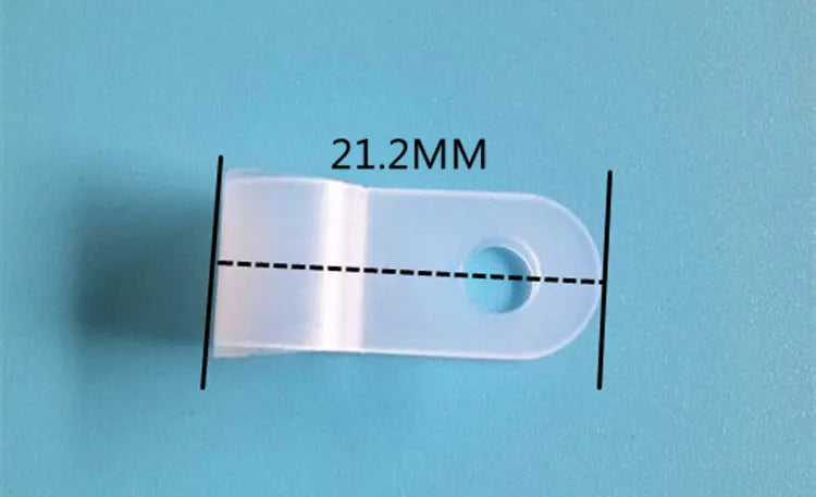 1000pcs  Nylon White Wire Cable Hose P Type R Clamp Clips Clip C  6.4mm 1/4"