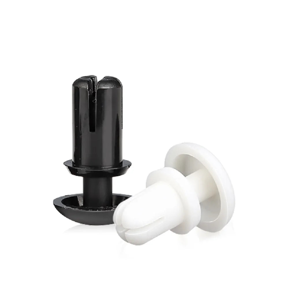 100pcs 2/2.7/3.1/3.6/4.1/5.1/6.1mm Nylon Plastic R Type Expansion Rivet Nut Buckle Clip PC Board Rivet Fastener Black White