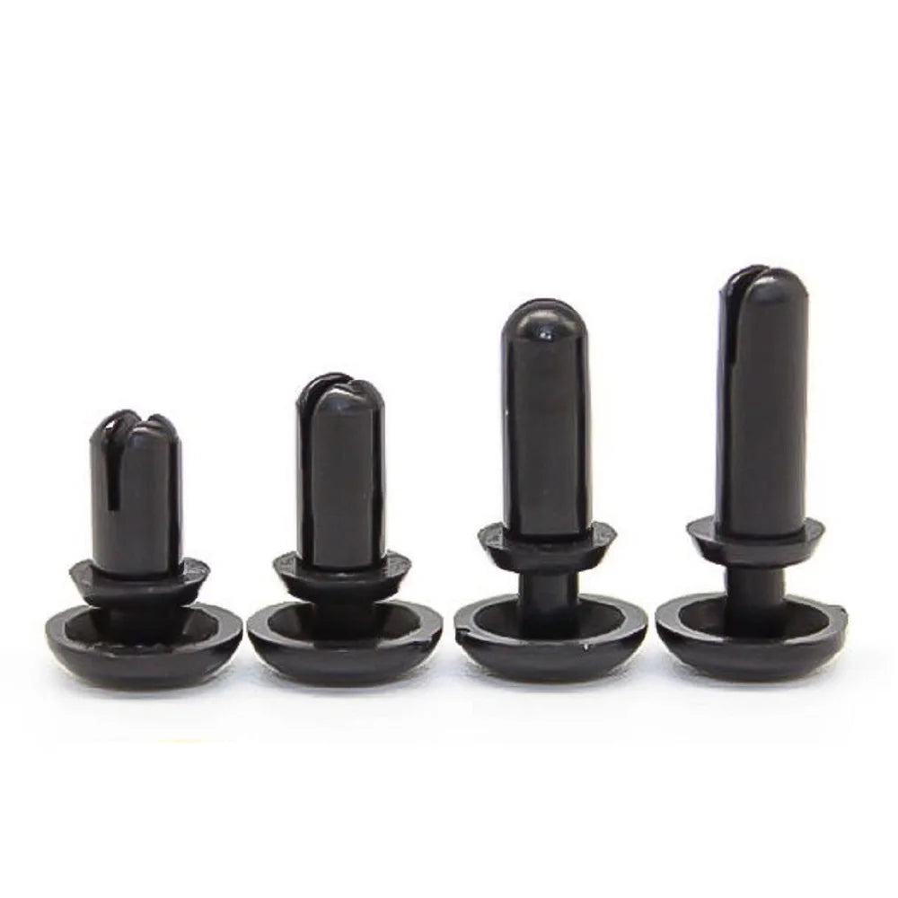 100pcs 2/2.7/3.1/3.6/4.1/5.1/6.1mm Nylon Plastic R Type Expansion Rivet Nut Buckle Clip PC Board Rivet Fastener Black White