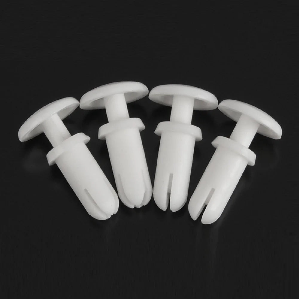 100pcs 2/2.7/3.1/3.6/4.1/5.1/6.1mm Nylon Plastic R Type Expansion Rivet Nut Buckle Clip PC Board Rivet Fastener Black White