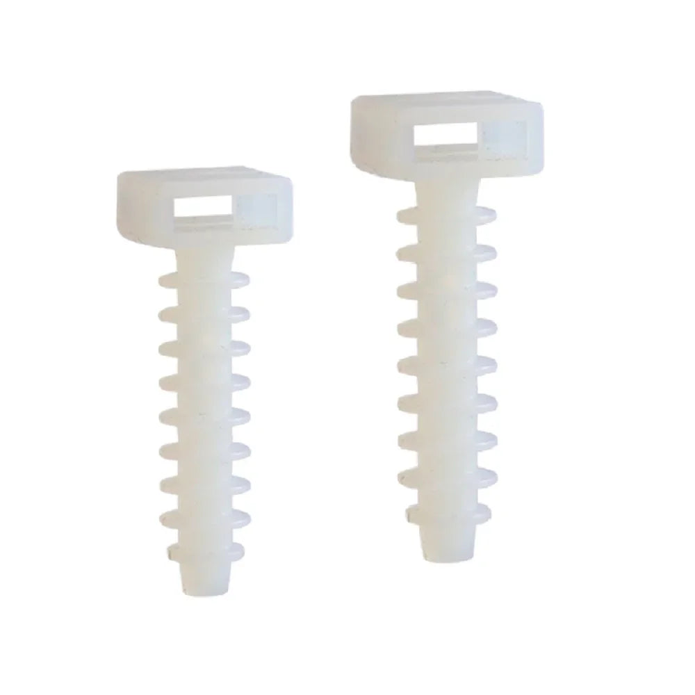 100pcs Black and white CH-6/8 gecko cable tie holder nylon bundle made of toothed cable tie seat factory