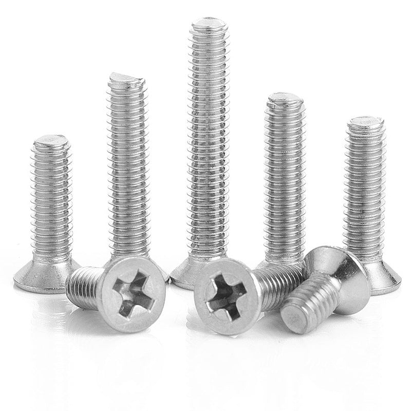 M3M5M8 201 Stainless Steel Cross Groove Countersunk Flat Head Machine Screw for Industrial & Furniture Assembly