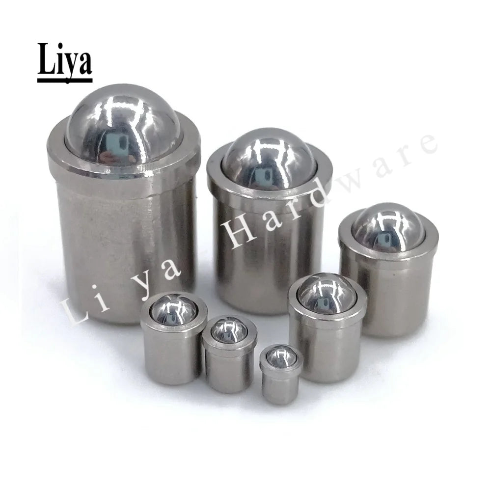10pcs 2mm 3mm 4mm 5mm 6mm 8mm 10mm 304 Stainless Steel Ball Plunger Push Fit Ball Spring Ball Plungers set screws bolts