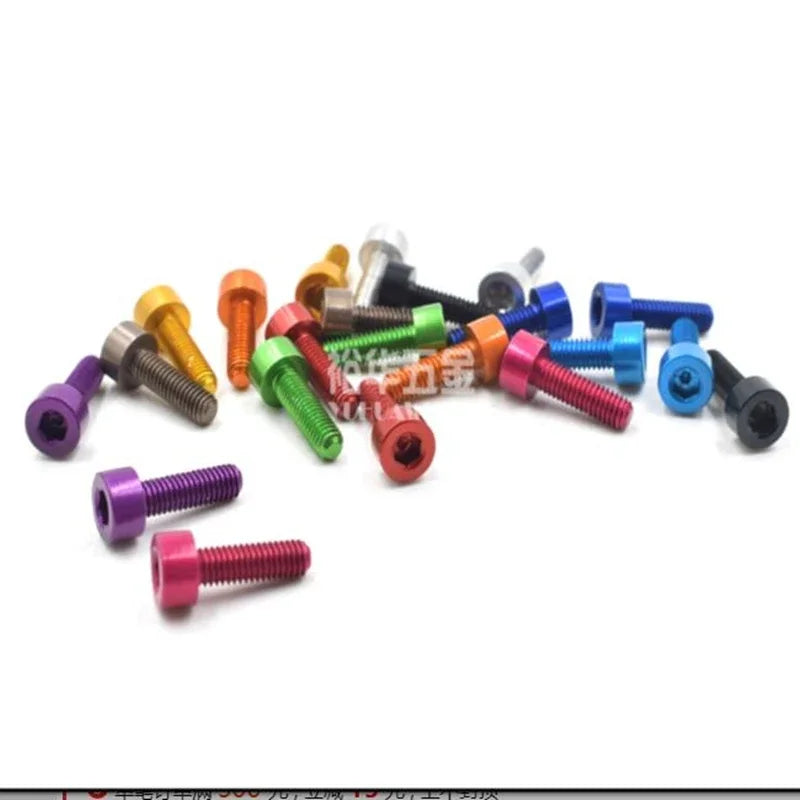 10pcs 7075 Aluminum screws DIN912  M3M4*6/8/10/12/14mm colourful aluminum hex socket cup machine screw