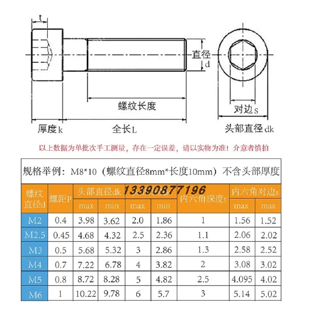 10pcs 7075 Aluminum screws DIN912  M3M4*6/8/10/12/14mm colourful aluminum hex socket cup machine screw