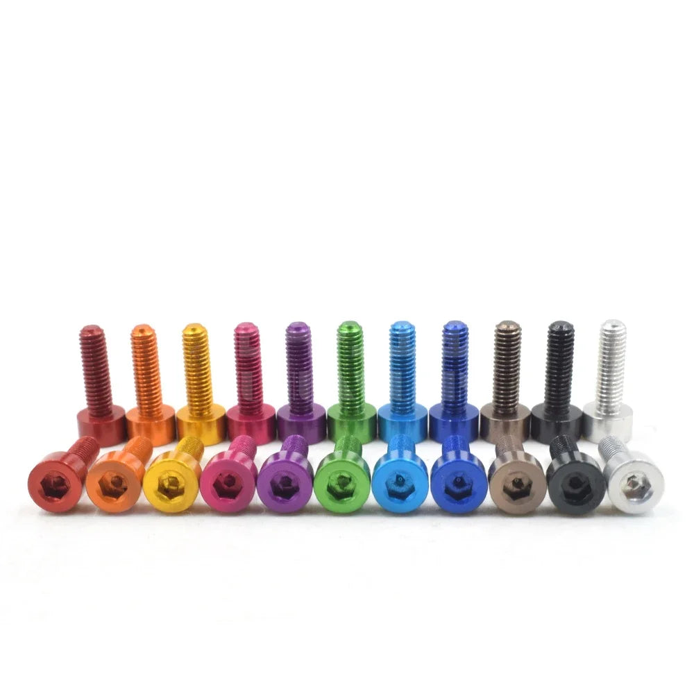 10pcs 7075 Aluminum screws DIN912  M3M4*6/8/10/12/14mm colourful aluminum hex socket cup machine screw