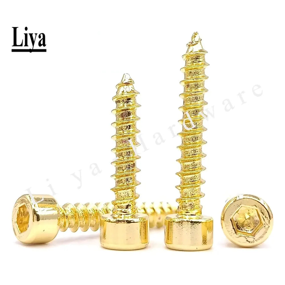 10pcs M3M4M5M6 Stainless Steel 304 cylindrical inner hexagon self-tapping screw speaker speaker screw cup head wood tooth screw