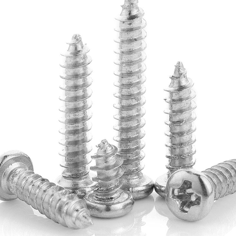 M1-M6 Nickel-Plated Hardened Round Head Cross Self-Tapping Screws -Pan Head Electronic Small Screws for Electronic Devices