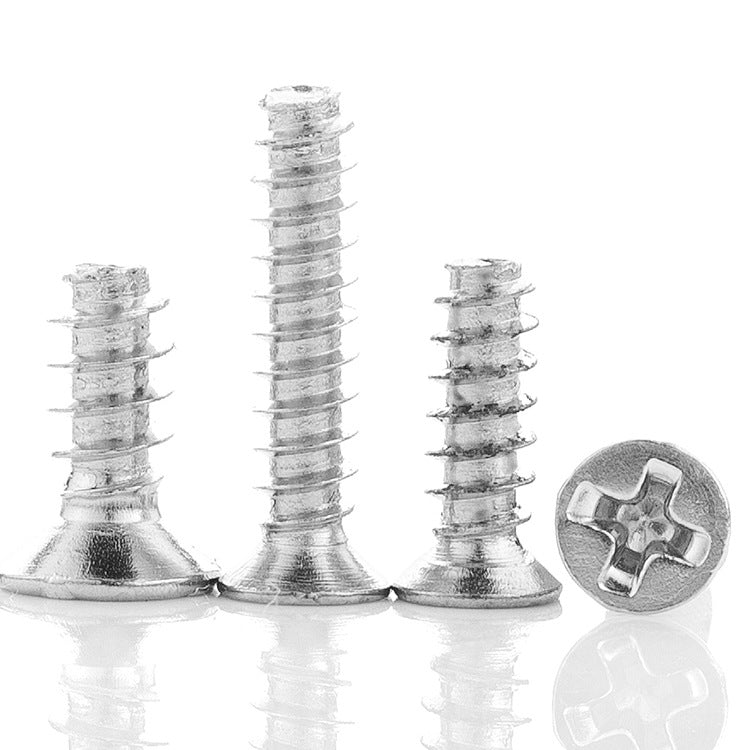 M1.4/ M2.3/M2.6/M3 Nickel-plated hard self-tapping screws countersunk head flat tail self-tapping screws flat head screws for Electronics & Small Appliances