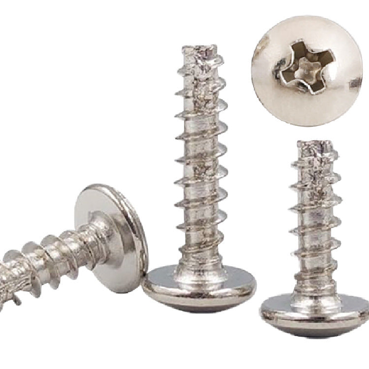 M2/M3 304 stainless steel large flat head screw Cross flat tail self-tapping screw Mushroom head umbrella head self-tapping screw for Electronic & Furniture Assembly