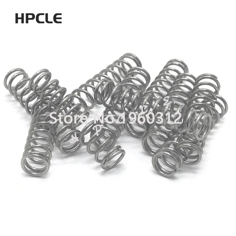 20pcs wire diameter = 0.5mm OD =6mm Stainless Steel Micro return Small Compression anti corrosion extension springs L=10-50