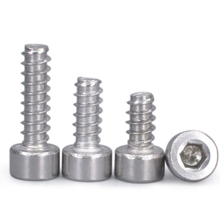 M1.7/M2.6/M3 Nickel-plated cylindrical head inner hexagonal flat tail self-tapping screw cup head inner hexagonal flat tail screw for Precision Hardware Installation