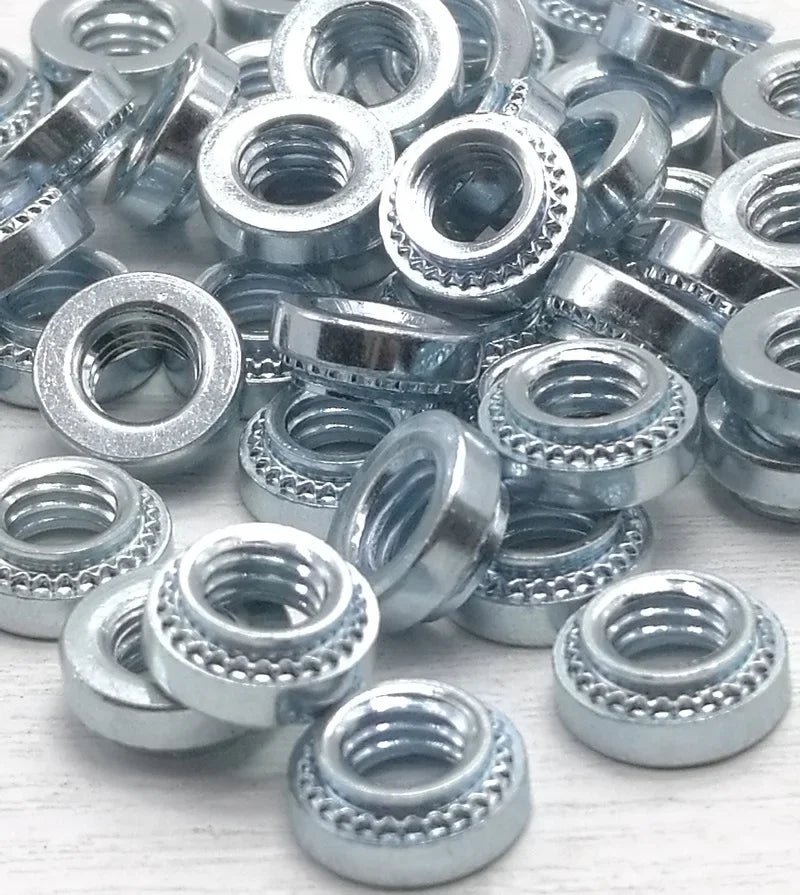 50pcs M2 M2.5 m3 M3.5 M4 M5   Slab Thickness 1.4mm 1.0mm 0.8mm Carbon Steel Rivnut Self-Clinching Insert Nutsert Press Rivet Nut