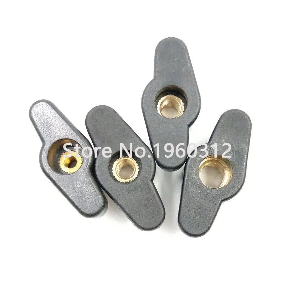 5pcs M4 M5 M6 M8 35#Head Diameter Plum Bakelite Hand Tighten Nuts / Butterfly Plastic Head Hand Knob Nut Through hole/Blind hole