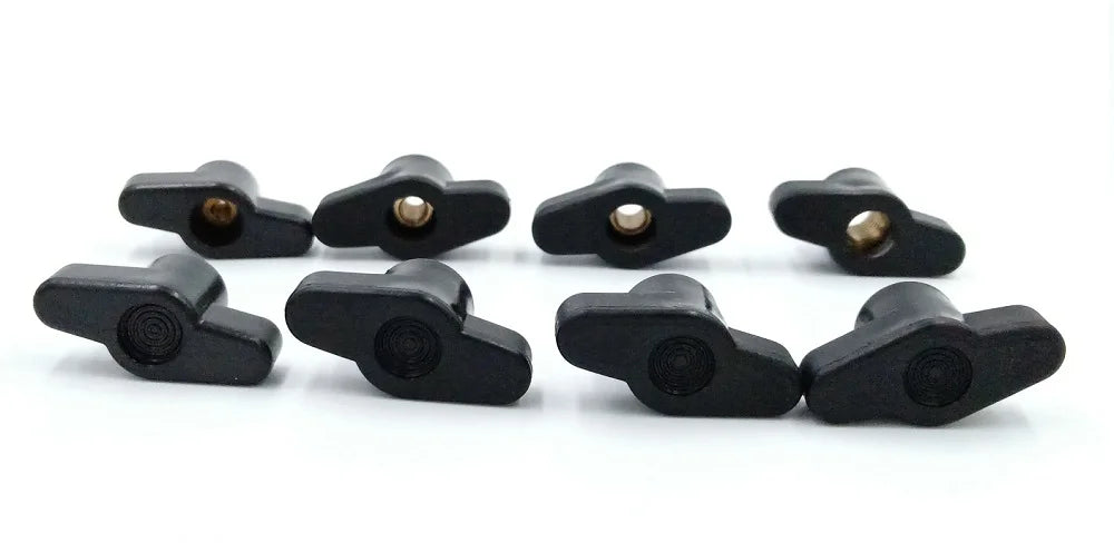 5pcs M4 M5 M6 M8 35#Head Diameter Plum Bakelite Hand Tighten Nuts / Butterfly Plastic Head Hand Knob Nut Through hole/Blind hole