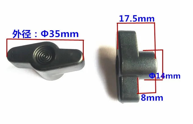 5pcs M4 M5 M6 M8 35#Head Diameter Plum Bakelite Hand Tighten Nuts / Butterfly Plastic Head Hand Knob Nut Through hole/Blind hole