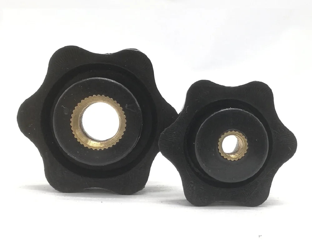 5pcs M5 M6 M8 M10 Plum Bakelite Hand Tighten Nuts Handle Thread Star Mechanical Black Thumb Nuts Clamping Knob Manual Nuts