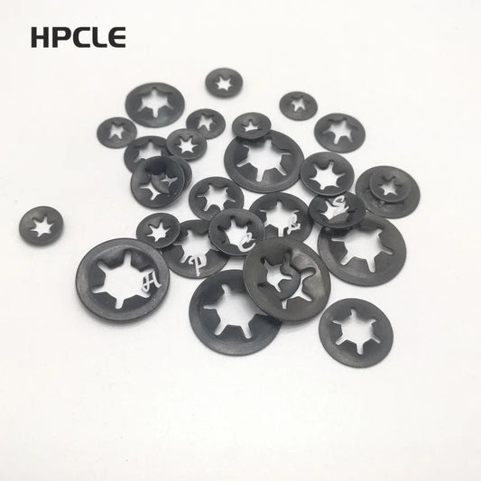 65Mn M3 M4 M5 M6 M8M10 Tooth Starlock Push On Locking Washers Speed Clips Fasteners Assortment Kit Quick Speed Locking Washers