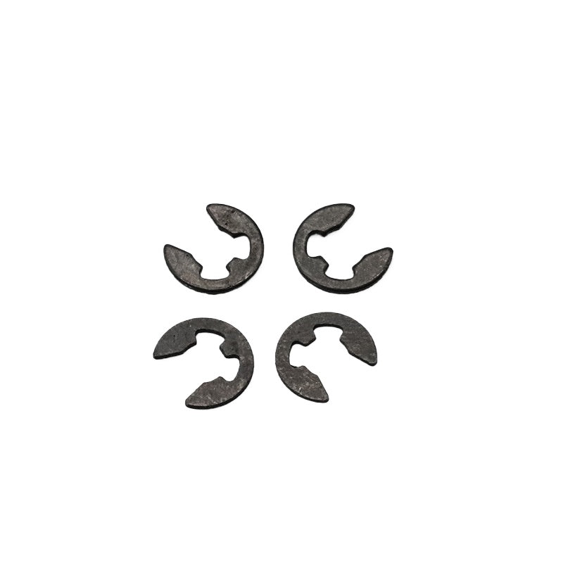 M1.2/M2/M3/M4/M5 E-Type Spring Snap Ring Set 304 Stainless Steel & Carbon Steel Black for Shaft Installation