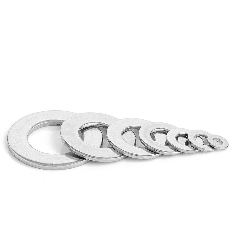 M3 M4 M6 M8 M10 201 Stainless Steel Flat Washers Hardware Metal Washers for Screws & Bolts