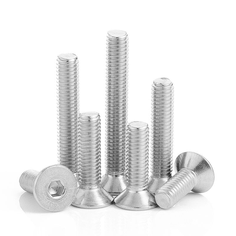 M5/M6/M10/M12 201 stainless steel countersunk head hexagon screw flat head hexagon bolt flat cup machine screw for Furniture & Machinery
