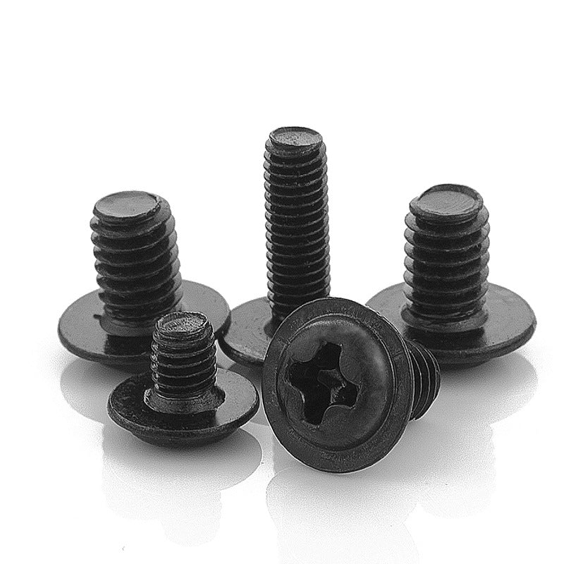 M2.5 M3 M4 M5 Cross Pan Head Screws with Washer & Self-Tapping Teeth for Furniture & DIY Assembly