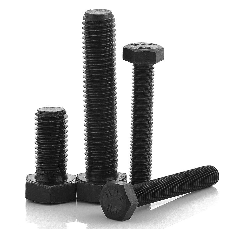 M4M6M8 Grade 8.8 High Strength Hexagon Bolt Black Hexagon Screw Extended Screw Hexagon Head Bolt for Mechanical & Construction Use