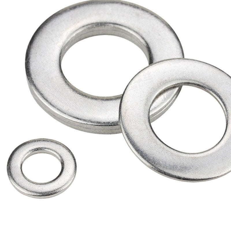 M3 M4 M5 M6 M8 304 Stainless Steel Round/Flat Metal Washer Hardware Screw Washers for Fastening DIY Hardware & Industrial Machinery Assembly