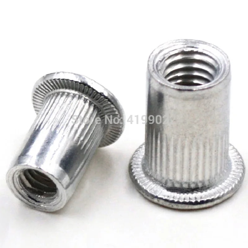 1000pcs M3 M4 M5 M6 M8  Aluminum Alloy Rivnut Flat Head Threaded Rivet Insert Nutsert Cap Rivet Nut