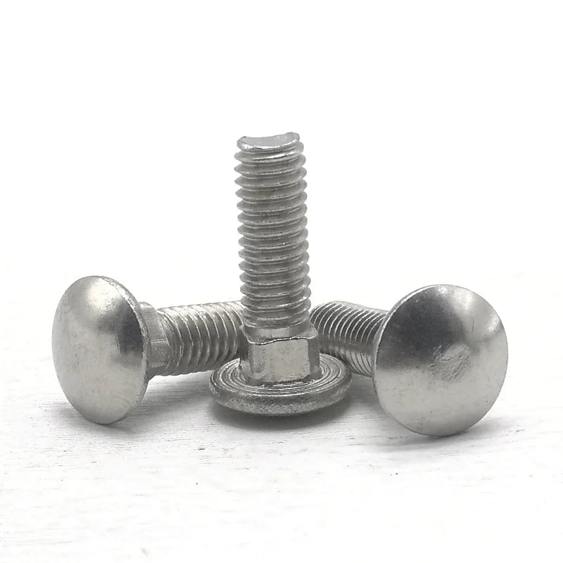 1-10pcs M3 M4 M5 M6 M8 M10 M12 DIN603 304 stainless steel Carriage Screws Carriage Bolts Shelf Screws Computer Desk Accessories