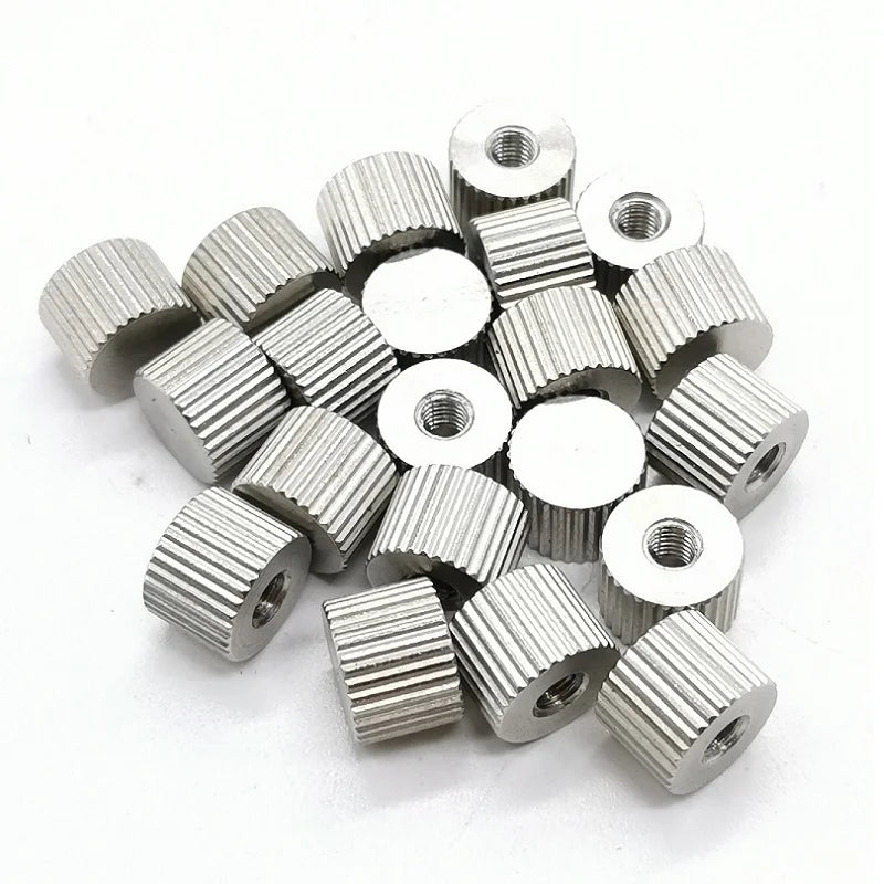 10pcs/lot  M2 M2.5 M3 M4 m5 m6 stainless steel small head knurled thumb nut hand tighten nut
