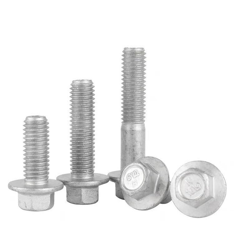 M8M10M12M14M16 10.9 grade outer hexagon flange without teeth bolts Dacromet hexagon padded screws for Machinery & Construction