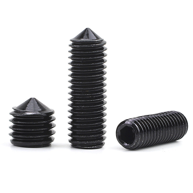 M3/M4/M5/M6/M8 304 stainless steel Black-plated zinc inner hexagonal tip rice screw black setting machine rice for Equipment Fixing & Assembly