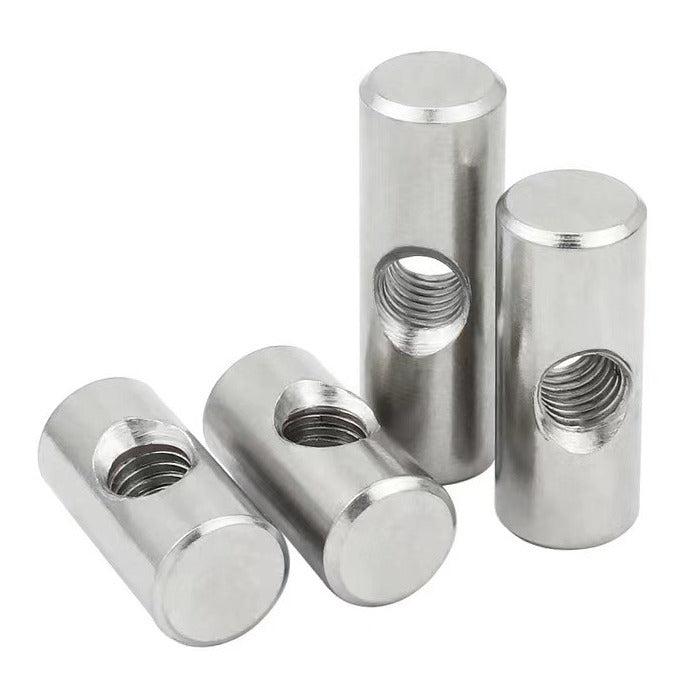 M4/M5/M6 304 Stainless Steel Hammer Nuts Cylindrical Pin Cross Hole Hammer Head Nuts for Furniture & Embedded Installation