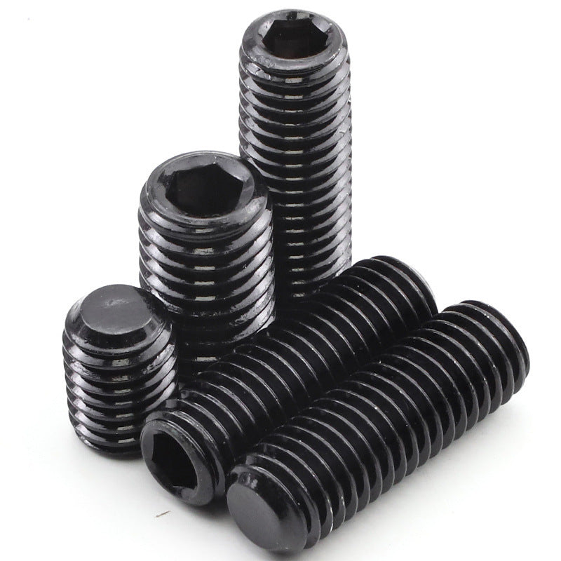 Grade 12.9 High Strength Hexagon Flat End Set Screws Black Headless Allen Socket Set Screws for Machinery and Equipment Fixing