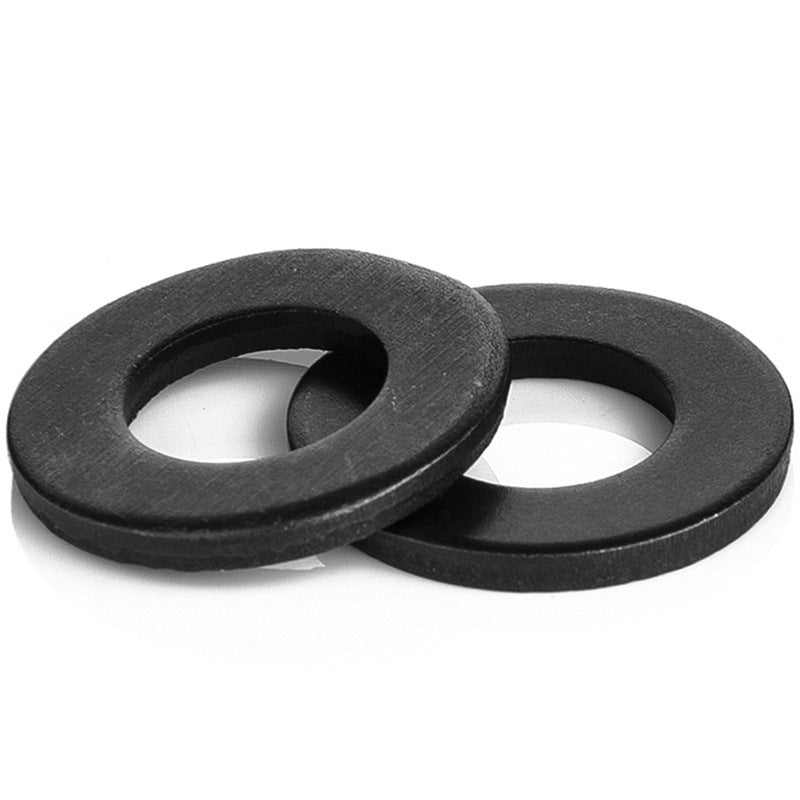 M4/M5/M6/M8/M10 Black Zinc Plated 304 Stainless Steel Flat Washers Round Metal Gaskets for Industrial & Furniture