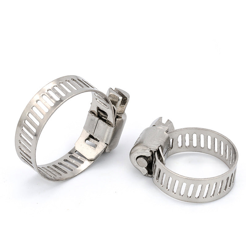 201 stainless steel throat hoop gas pipe water pipe hoop pipe hoop American all-steel one-word clamp pipe card for Gas Pipe & Water Pipe Fixing