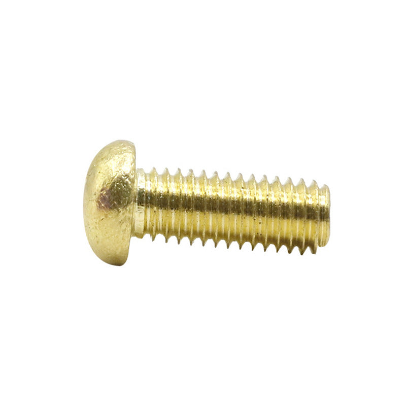 M2M2.5M3M4M5M6M8 Pure Copper Phillips Round Head Screws Phillips Groove Pan Head Screws Machine Thread Copper Screws for Industrial & Household Use