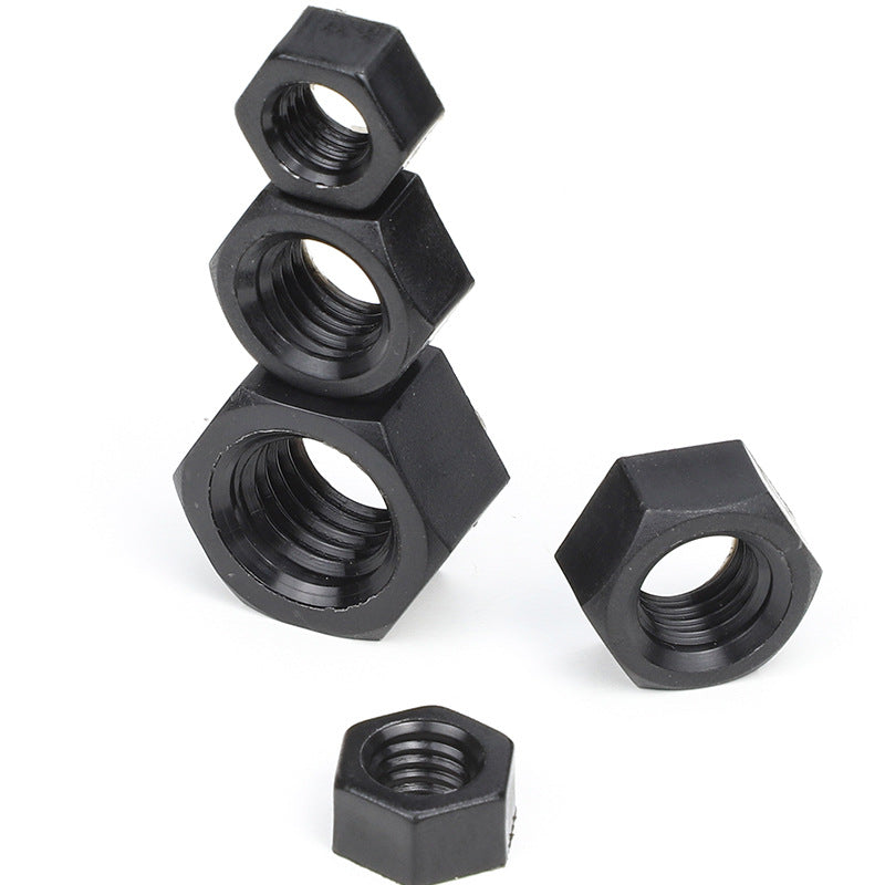 M2/M2.5/M3/M6/M8 Black Nylon Nut Plastic Hexagon Nut Cap Plastic Outer Hexagon Cap for Furniture & Machinery Fastening