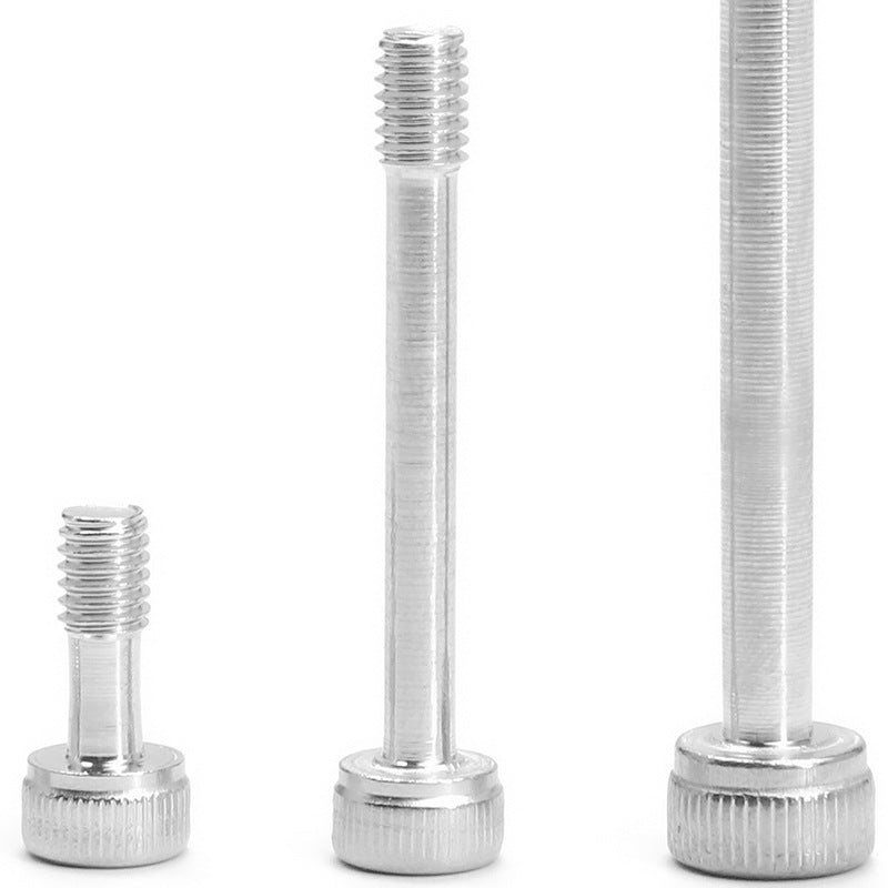 M3 304 stainless steel knurled cylindrical head inner hexagonal rubbing bolt unrubbed smooth surface cup head loose screw for Machinery & Home Assembly