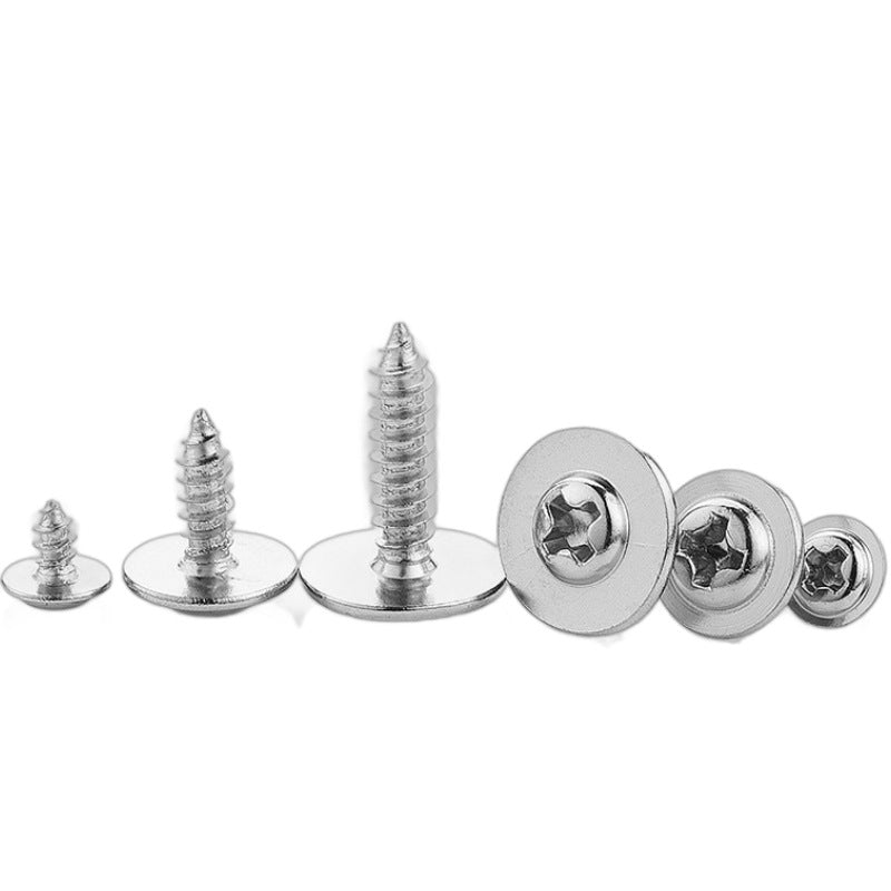 M2 M2.6 M3 M4 304 Stainless Steel Phillips Round Head with Pad Self-Tapping Screws for Electronics and Furniture Assembly