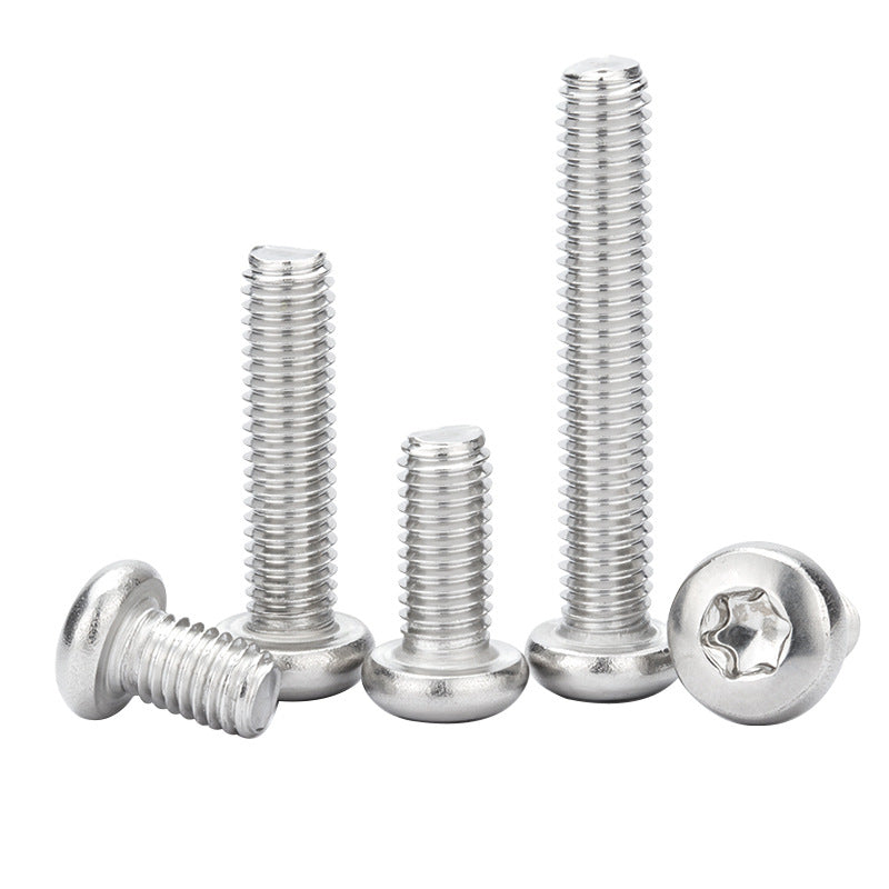 M2/M2.5/M3 304 stainless steel round head screw plum blossom slot screw pan head screw machine screw without column for Electronic & DIY Projects