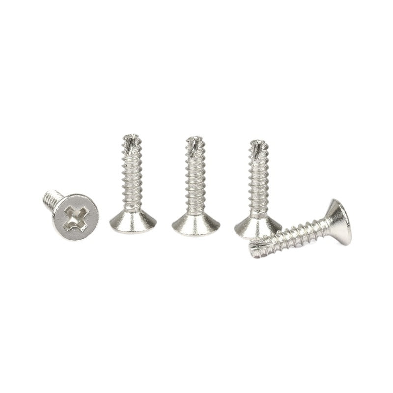 M2/M3/M4 Cross countersunk self-tapping cutting tail screw Nickel-plated cross flat head milling tail screw cutting tail self-tapping nail for Furniture & Electrical Fixtures