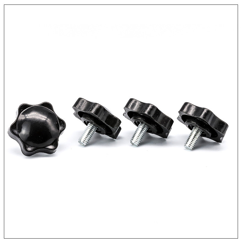 M4/M6 304 stainless steel plastic plum blossom hand screw plastic six-star handle plastic plum blossom handle screw for Home & Workshop Repair