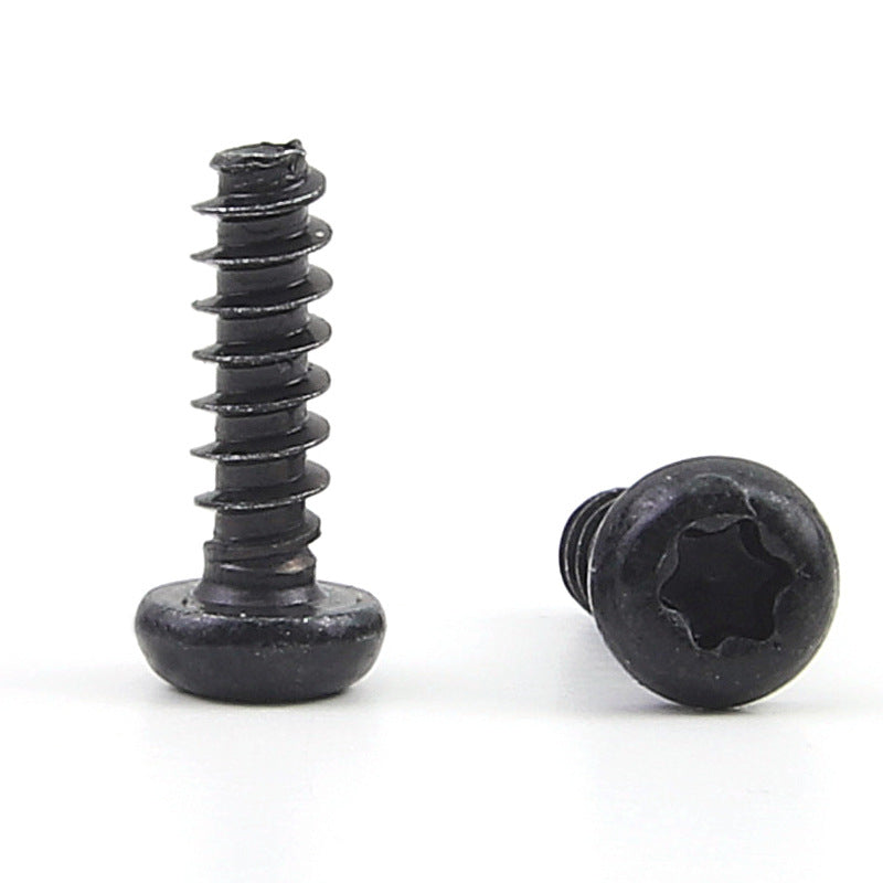 M3x10 304 stainless steel galvanized black plum blossom round head flat tail self-tapping screw PB screw black flower screw for Plastic & Metal Installation