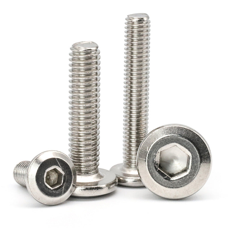 M5/M8/M10 304 stainless steel chamfered hexagonal screws furniture bolts large flat head round head bevel screws for Furniture Assembly